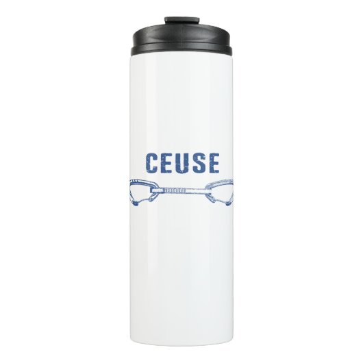 Ceuse France Rock Climbing Quickziehen Thermosbecher (Vorderseite)