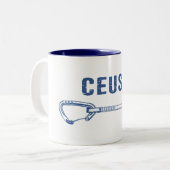 Ceuse France Rock Climbing Quickziehen Zweifarbige Tasse (Vorderseite Links)