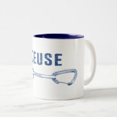 Ceuse France Rock Climbing Quickziehen Zweifarbige Tasse (VorderseiteRechts)