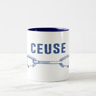 Ceuse France Rock Climbing Quickziehen Zweifarbige Tasse
