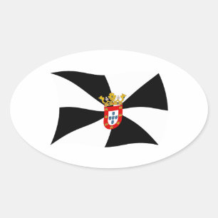 Ceuta-Flaggen-Aufkleber Ovaler Aufkleber