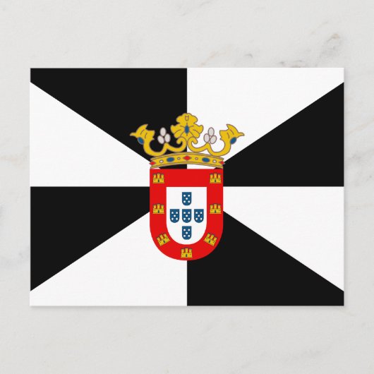 Ceuta Hochwertige Flagge Postkarte (Vorderseite)