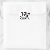 Ceuta-Liebe Runder Aufkleber (Tasche)