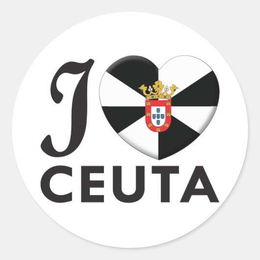 Ceuta-Liebe Runder Aufkleber (Vorderseite)