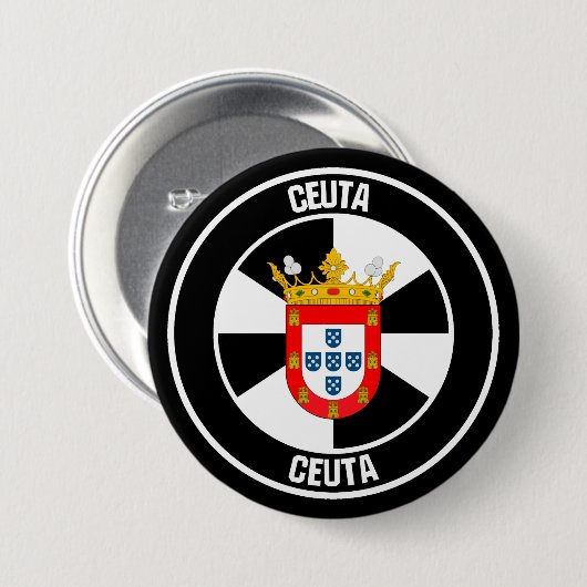 Ceuta Round Emblem Button (Vorne & Hinten)