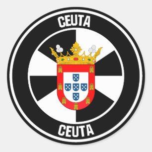Ceuta Round Emblem Runder Aufkleber
