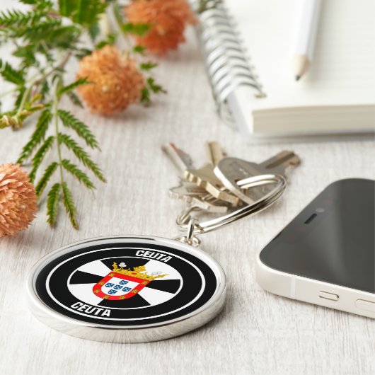 Ceuta Round Emblem Schlüsselanhänger (Seite)