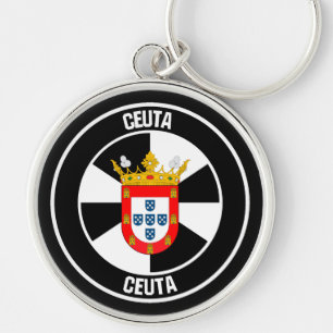 Ceuta Round Emblem Schlüsselanhänger
