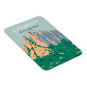Cevennes Nationalpark Frankreich Vintag Magnet (Rechte Seite)