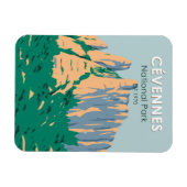 Cevennes Nationalpark Frankreich Vintag Magnet (Horizontal)
