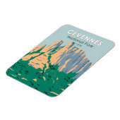 Cevennes Nationalpark Frankreich Vintag Magnet (Linke Seite)
