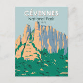 Cevennes Nationalpark Frankreich Vintag Postkarte (Vorderseite)