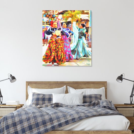 Ceviche Mexican Festival Dancers 2549 Art Leinwanddruck (Insitu (Schlafzimmer))