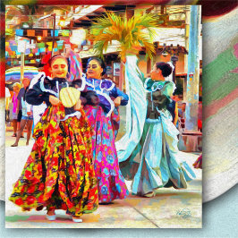 Ceviche Mexican Festival Dancers 2549 Art Print Poster