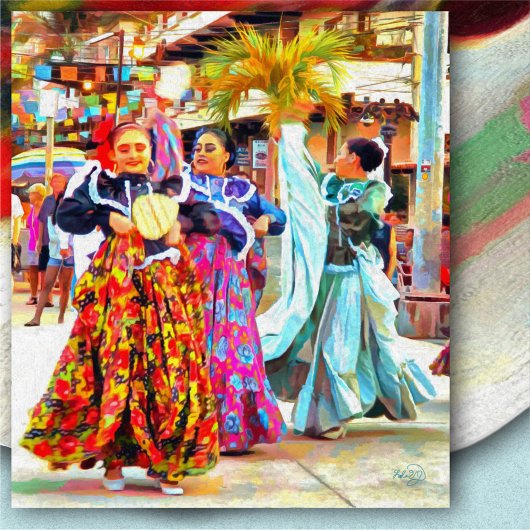 Ceviche Mexican Festival Dancers 2549 Art Print Poster
