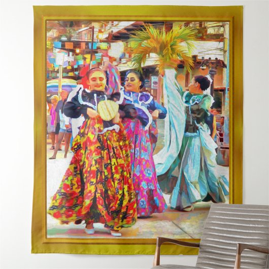 Ceviche Mexican Festival Dancers 2549 Wandteppich