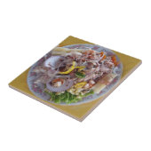 Ceviche-Traditionelle peruanische Nahrung Fliese (Seite)