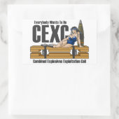 CEXC-Girl-Druckplatte Rechteckiger Aufkleber (Tasche)