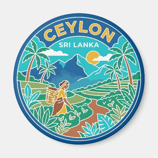 Ceylon Sri Lanka Magnet (Vorne)