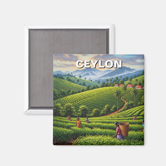 Ceylon Sri Lanka Travel Magnet (Vorderseite/Rückseite)