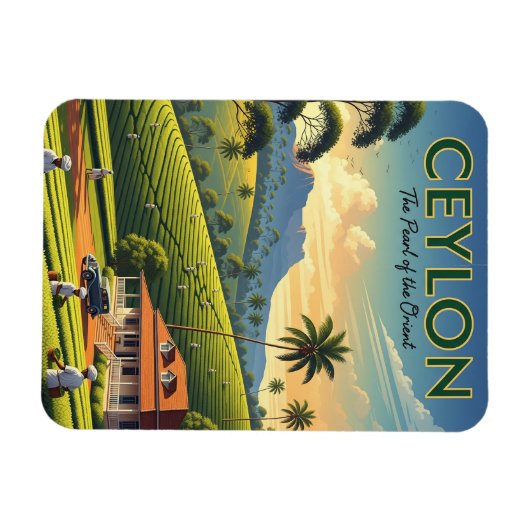 Ceylon Sri Lanka Travel Magnet (Horizontal)