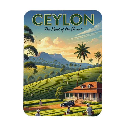 Ceylon Sri Lanka Travel Magnet (Vertikal)