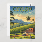 Ceylon Sri Lanka Travel Postkarte (Vorne/Hinten)