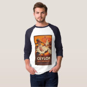  Ceylon Traditioneller Tanzbanner T - Shirt  (Vorne ganz)