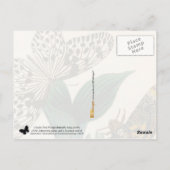 Ceylon Tree Nymph Butterfly & Acherontia Moths Postkarte (Rückseite)