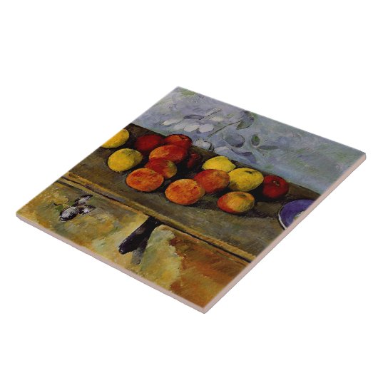 Cezanne - Äpfel und Biskuits Fliese (Seite)