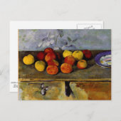 Cezanne - Äpfel und Biskuits Postkarte (Vorne/Hinten)