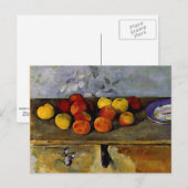Cezanne - Äpfel und Kekse Postkarte (Vorne/Hinten)