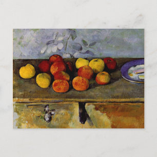 Cezanne - Äpfel und Kekse Postkarte