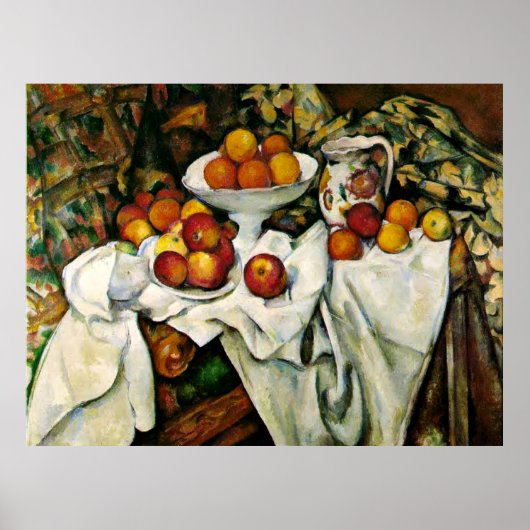 Cezanne - Äpfel und Orangen Poster (Vorne)