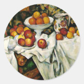 Cezanne - Äpfel und Orangen Runder Aufkleber (Vorderseite)