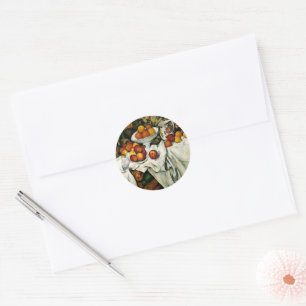 Cezanne - Äpfel und Orangen Runder Aufkleber