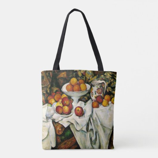 Cezanne - Äpfel und Orangen Tasche (Rückseite)