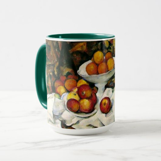 Cezanne - Äpfel und Orangen, Tasse (Vorderseite Links)