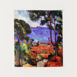 Cezanne - Aussicht durch die Bäume Wandteppich