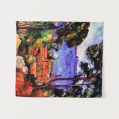 Cezanne - Aussicht durch die Bäume Wandteppich (Vorderseite (Horizontal))