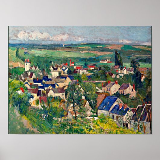 Cezanne - Auvers, Panoramablick Poster (Vorne)