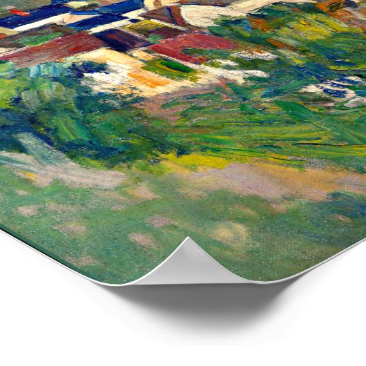 Cezanne - Auvers, Panoramasicht Poster (Ecke)