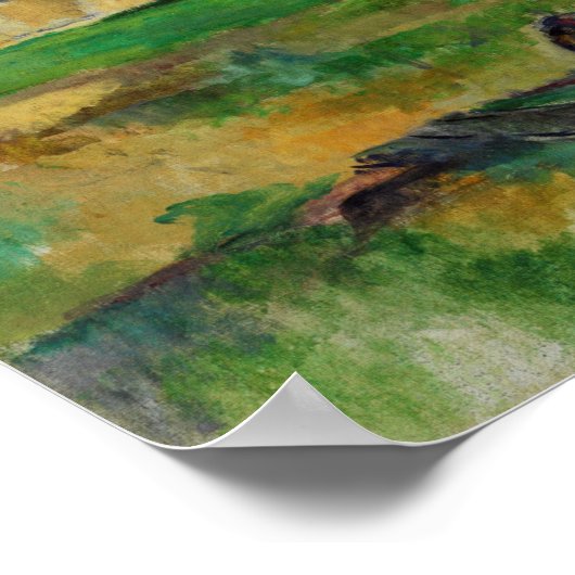 Cézanne - Banken der Marne Poster (Ecke)