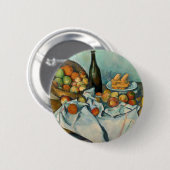 Cezanne Basket Apples Impressionismus Art Button (Vorne & Hinten)