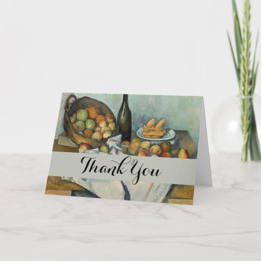 Cezanne Basket Apples Impressionismus Art Dankeskarte (Vorderseite)