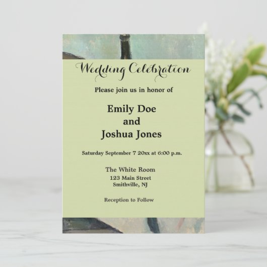 Cezanne Basket Apples Impressionismus Art Einladung (Stehend Vorderseite)