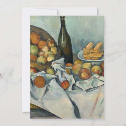 Cezanne Basket Apples Impressionismus Art Einladung (Rückseite)