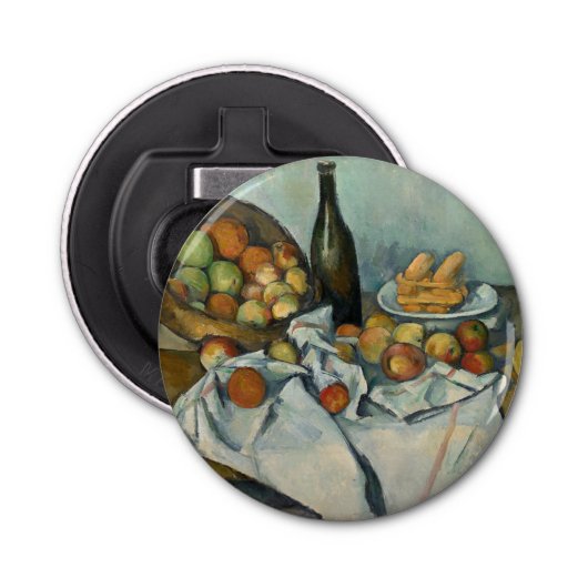 Cezanne Basket Apples Impressionismus Art Flaschenöffner (Vorderseite)