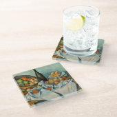 Cezanne Basket Apples Impressionismus Art Glasuntersetzer (Schrägansicht)