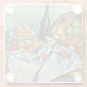 Cezanne Basket Apples Impressionismus Art Glasuntersetzer (Rückseite)